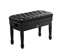 VEVOR Panca per Pianoforte 750 x 360 x 515 mm Sedia per Pianoforte a Due Tasti con Altezza Regolabile, Cuscino Imbottito, Scomparto Portaoggetti per Libri di Musica, Sgabello per Pianoforte in Legno