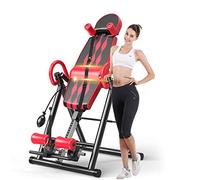 VEVOR Panca pieghevole per inversione gravitazionale, uso domestico, dispositivo per fitness, regolazione della vita, terapia di protezione, colore rosso