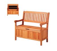 VEVOR Panca Portaoggetti da Esterno, in Legno per 2 Persone, Contenitore da 150 L con Maniglia, Supporta 7319,8 kg, Seduta da Esterno Resistente alle Intemperie e Decorazione per Veranda