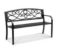 VEVOR Panca da Esterno da 127 cm Panca da Giardino in Metallo Carico di 250 kg