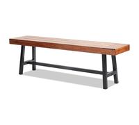 VEVOR Panchina da Esterno in Legno 160 cm con Gamba in Metallo capacità di Carico di 226,8 kg, Panchina da Giardino da Esterno, Panca da Pranzo Panchina da Patio Giardino, Parco, Cortile, Portico