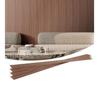 VEVOR Pannelli Acustici a Doghe in Legno, 8 Pezzi Pannelli Parete in Legno WPC con Accento per Pareti, Pannelli da Parete in Finto per Decorazioni e Ridurre Rumore, 2450 x 166 x 9 mm, Rovere Grigio