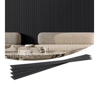 VEVOR Pannelli Acustici a Doghe in Legno, 8 Pezzi Pannelli Parete in Legno WPC con Accento per Pareti, Pannelli da Parete in Finto per Decorazioni e Ridurre Rumore, 2450 x 166 x 9 mm, Nero Opaco