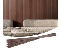 VEVOR Pannelli Acustici a Doghe in Legno Teak Scuro, 8 Pezzi Pannelli Parete in Legno WPC con Accento per Pareti, Pannelli da Parete in Finto per Decorazioni e Ridurre Rumore, 2450 x 166 x 9 mm