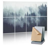 VEVOR Pannelli Acustici Artistici, Pannelli Fonoassorbenti Decorativi Autoadesivi da Parete Registrazione per Casa, Ufficio, Studio, Sala giochi, Teatro, 400 x 300 x 10 mm 8 Pezzi Foresta