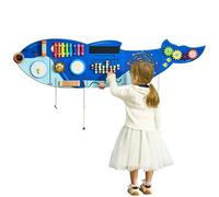 VEVOR Pannelli da Parete per Attività con Orca, 12Attività, Giocattolo Sensoriale da Parete per Bambini, Attività di Apprendimento Montessori, per Sala Giochi, Asilo Nido 1525 x 390 x 53 mm