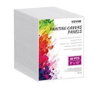 VEVOR Pannelli in Tela per Dipingere, Tele Bianche per Dipingere, Pannelli in Tela per Schizzi, Pittura Acrilica, Pittura a Olio, Acquerello, Tele per Dipingere Professionale 203 x 254 mm 60 Pezzi