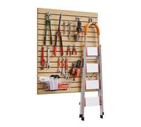 VEVOR Pannelli per Pareti a Doghe da 1220 x 1220 mm Parete a Doghe in MDF per Garage con Disegno Modulare, con Struttura di Accoppiamento e Taglio Fai da Te, Adatto per Stoccaggio e l'Esposizione