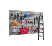 VEVOR Pannello a doghe per garage Regolabile accoppiabile taglio fai da te Grigio 1225x2450x20 mm