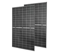 VEVOR Pannelli Solari Bifacciali 2 pezzi da 400 W, Modulo Fotovoltaico Monocristallino Tipo N da 16 BB Pannello Solare Impermeabile IP65 con Uscita MC4 Telaio in Alluminio per Auto, Barca, Camper