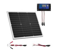 VEVOR Kit di Pannello Caricabatteria Mantenitore Solare 50W 12V Regolatore MPPT