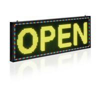 VEVOR Pannello Digitale Scorrevole Flessibile a Colori P10 Programmabile a LED, Pannello Espositivo Fai da Te con Motivo di Testo Personalizzato e Controllo GIF e App Bluetooth, 990 x 350 x 55 mm