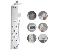 VEVOR Pannello Doccia in Acciaio Inox Spazzolato 1240 mm Colonna Doccia Argento