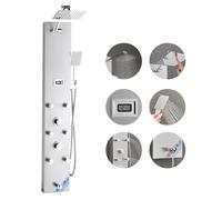 VEVOR Pannello Doccia in Acciaio Inox Spazzolato 1240 mm Colonna Doccia Argento