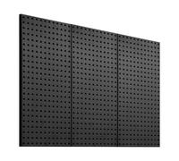 VEVOR Pannello Forato da Muro 609,6x304,8 mm Organizzatore per Garage in Metallo da Parete con 3 Pannelli Forati, Kit per Organizzazione Attrezzi per Ufficio, Studio Artigianale, Cucina, Casa, Nero