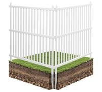 VEVOR Pannello Schermatura per Esterni 122 x 122 cm Kit Recinzione Giardino a Strisce 2 Pannelli Privacy con Paletti in Metallo, Accessori per Pavimenti Morbidi, Nascondi Condizionatori, Pattumiere