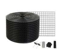 VEVOR Pannello Solare a Rullo Griglia di Protezione 20,3 cm x 30,5 m Kit Traliccio Anti-Uccelli 70 Fascette in Acciaio Inox Rivestimento in PVC Antiruggine Rete Metallica da 12,7 mm