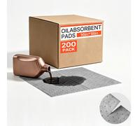 VEVOR Panni Assorbenti Universali 41 x 46 cm, 200 Pezzi, a Media Capacità, Assorbenti Industriali per Fuoriuscite in PP, per Benzina, Olio Motore, Acqua e Liquido Refrigerante, per Garage e Fabbrica