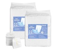 VEVOR Pannolini Usa e Getta per Cani Maschi, Fasce Addominali a Prova di Perdite a 360° Pannolini Monouso per Cani, con Indicatore di Umidità per Cagnolini Maschi, Taglia S, 144 PZ, 2 Confezioni da 72