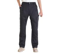 VEVOR Pantaloni Protettivi per Saldatura, Taglia L, Pantaloni Cargo Ignifughi con Tasche Multiple e Vita Elastica, Cuciture Rinforzate Antistrappo, Lavori di Saldatura e Abbigliamento Casuale, Nero
