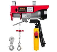 VEVOR Paranco a Leva Elettrico 510 W Carico Max. da 250 kg Altezza di Sollevamento 12 m Motore Rame Puro con Telecomando, Paranco Elettrico a Leva per Sollevamento Carico Velocità 10 m/min da Garage
