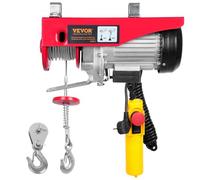 VEVOR Paranco a Leva Elettrico 1150 W Carico Max. da 600 kg Altezza di Sollevamento 12 m Motore Rame Puro con Telecomando, Paranco Elettrico a Leva per Sollevamento Carico Velocità 10 m/min da Garage