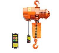 VEVOR Paranco Elettrico a Catena Fisso da 2000 kg, Paranco del Carico a Catena Singolo G100, Altezza di Sollevamento 6 m, con Telecomando Wireless da 100 m, Trifase per Fabbriche, Garage e Magazzini