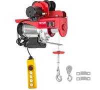 VEVOR Paranco Elettrico a Fune con Carrello 1000kg 220V Colore Rosso