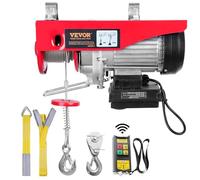 VEVOR Paranco a Leva Elettrico 1600W Carico Max. da 1000kg Motore Rame Puro con Telecomando Senza Filo Distanza da 10m, Paranco Elettrico a Leva per Sollevamento Carico Velocità 10 m/min Altezza 12m