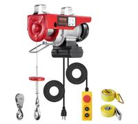VEVOR Paranco Elettrico Doppio Cavo Carico max. 1000kg, Telecomando a Filo 4,2m, Altezza Sollevamento Cavo Singolo 12m, Paranco Arresto di Emergenza, Sollevatore per Garage, Magazzino, Fabbrica