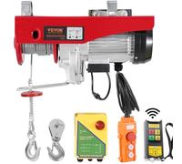 VEVOR Paranco Elettrico Doppio Cavo Carico max. 1000kg, Telecomando a Filo 4,2m, Altezza Sollevamento Cavo Singolo 12m, Paranco Arresto di Emergenza, Sollevatore per Garage, Magazzino, Fabbrica