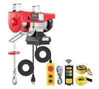 VEVOR Paranco Elettrico Doppio Cavo Carico max. 200kg, Telecomando a Filo 4,2m,