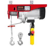 VEVOR Paranco Elettrico Portata Doppio Cavo 400kg con Telecomando a Filo 4,2m