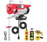 VEVOR Paranco Elettrico Portata Doppio Cavo 600kg con Telecomando a Filo 4,2m