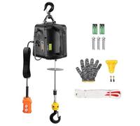 VEVOR Paranco Elettrico Portatile Carico max. circa 498,95 kg, Verricello Elettrico di Sollevamento 1500W Altezza max. di Sollevamento 7m Velocità 4m/min per Garage Officina Controllo Funzione 2-in-1
