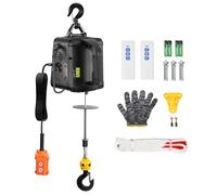 VEVOR Paranco Elettrico Portatile Carico max. circa 498,95 kg, Verricello Elettrico di Sollevamento 1500W Altezza max. di Sollevamento 7m Velocità 4m/min per Garage Officina Controllo Funzione 3-in-1