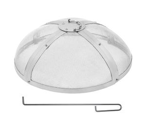 VEVOR Parascintille Rotondo per Braciere 27", Copertura in Metallo in Acciaio, Coperchio per Braciere da Esterno, Coperture per Schermo Superiore Rotonde con Maniglia ad Anello all'aperto in Cortile