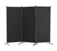 VEVOR Paravento Ambienti in 3 Pezzi Paravento Privacy Pieghevole Divisorio in Tessuto per Ufficio Camera da Letto Sala da Pranzo Studio Balcone Paravento Autoportante Nero da 228 x 52 x 184 cm