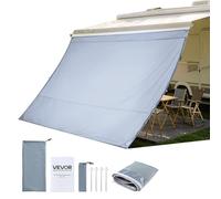 VEVOR Parete Frontale per Tenda da Sole per Camper 2 x 2,8 m, Pannello Laterale Frangisole in Poliestere Compatibile per Tenda da Sole da 3 m, Parasole UV50+ per Roulotte da Campeggio Viaggio Picnic