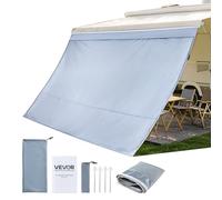 VEVOR Parete Laterale per Tenda da Sole UV50+ Parasole per Camper Roulotte 2 x 3,3 m, Pannello Frontale per Tenda da Sole in Poliestere Frangisole da Campeggio Viaggio Picnic Cucitura Doppia