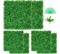 VEVOR - Parete per piante artificiali, 6 pezzi, 20 x 20 pollici, frangivista, siepe artificiale, in polietilene, per proteggere la privacy, 50 x 50 cm, decorazione da parete per piante