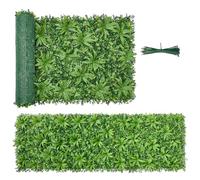 VEVOR Parete Verde Artificiale 3 x 1 m con Foglie Sintetica, Siepe Artificiale in Rotolo per Pareti e Recinzioni Decorative, Schermo Frangivista per Privacy, per Interni ed Esterni, Balcone Giardino
