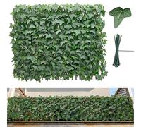 VEVOR Parete Verde Artificiale 63,5 x 320 cm con Foglie di Edera Realistiche, Siepe Artificiale Espandibile per Decorazione e Protezione della Privacy, Ideale per Balcone Giardino Cortile e Terrazzo