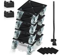 VEVOR Pattini a Carrello per Traslochi Sposta Mobili 4 Pezzi Capacità Max. 454kg
