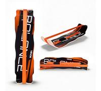 VEVOR Pedana di Equilibrio Esercizio, Tavola di Allenamento Equilibrio Curvo con Cinghia Lunghezza 107 cm Pannello in Legno Massello Carico max 200 kg, Pedana Esercizicio Surf Yoga, Arancione Nero