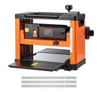 VEVOR Pialla a Spessore a 3 Lame, 330 mm Larghezza, Banco Elettrico Motore da 2000 W e 23500 Giri/min, Doppi Rulli, Protezione Eccessiva, a Velocità Singola, per Legno Duro e Tenero