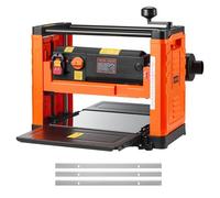 VEVOR Pialla a Spessore, Tre Lame Due Velocità 330 mm Larghezza, Banco Elettrico Motore da 2000 W e 23500 Giri/min, Doppi Rulli Protezione Eccessiva, per Materiali in Legno Duro e Tenero