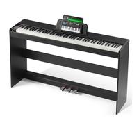 VEVOR Pianoforte Digitale 88 Tasti Completamente Pesati, Tastiera Elettrica Set Pianoforte con Doppia Tastiera, Altoparlanti, Supporto, Cuffie, Pianoforte 200 Suoni e Ritmi, Bluetooth USB MIDI