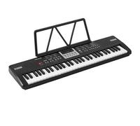 VEVOR Pianoforte Digitale a 61 Tasti Semipesati Senza Supporto Leggio Nero 100 Suoni e Ritmi, Portatile, Connettività USB/MIDI, Display LED a 3 Cifre, Tasti Standard 18 mm, Altoparlante Integrato