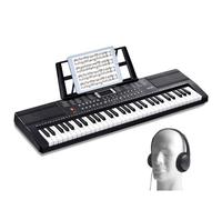 VEVOR Pianoforte Digitale con Tastiera, 61 Tasti, Set Pianoforte con Tastiera Elettrica Portatile, 200 Toni, 200 Ritmi, 60 Brani Demo, Altoparlanti Incorporati, Cuffie, Microfono, per Principianti